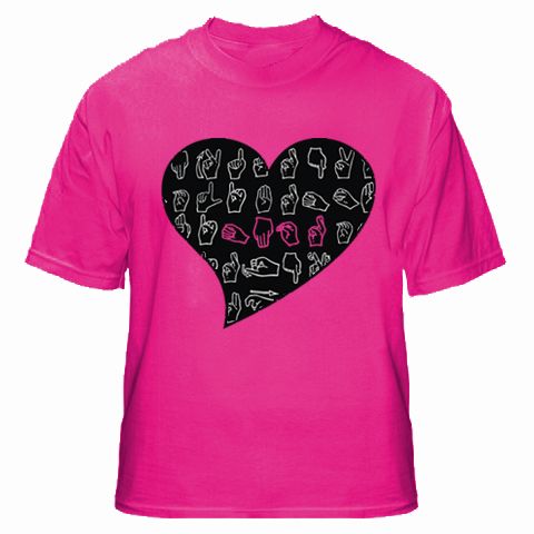 Camiseta Amor - Rosa Pink P