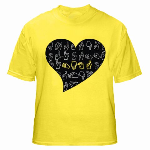 Camiseta Amor - Amarelo Canário P