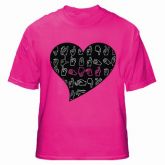 Camiseta Amor - Rosa Pink P