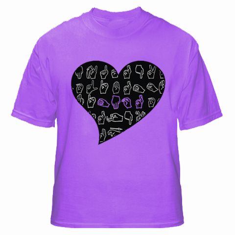 Camiseta Amor - Lilás G